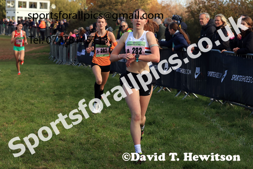 Womens Under-17s 2025 National Cross Country Relays, Berry Hill Park, Mansfield. Photo: David T. Hewitson/Sports for All Pics